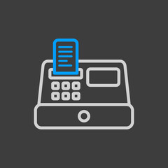 Cash machine vector flat icon. E-commerce sign