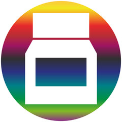 Jar isolated on white background. Icon of a set. Vector illustration.