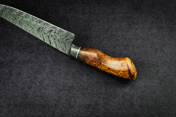 Beautiful luxurious utility knife in Texas Wind damask pattern