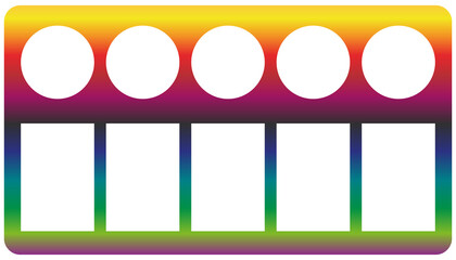 Color palette icon of a set. Rainbow gradient vector