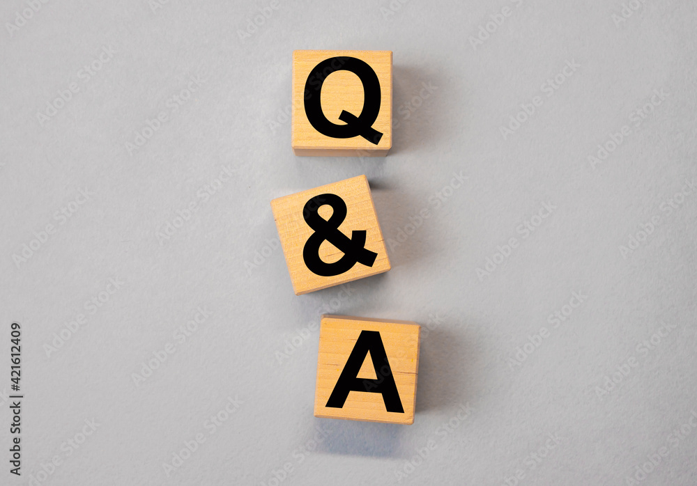 Poster qa and q concept of questions and answers in business and education