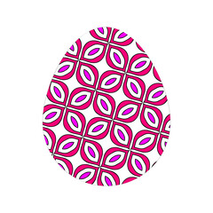 Vector colorful Easter egg with abstract pattern isolated on a white background