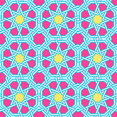 Tangled Lattice Pattern inspired by traditional arabic geometry