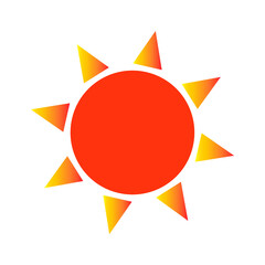 Sun symbol, travel and holiday icon
