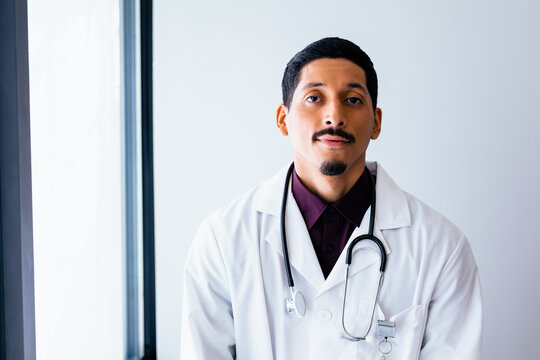 Portrait of Hispanic male doctor