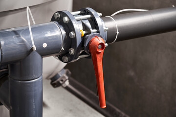 Plastic pipe system valve flanges swimming pool filtration plant