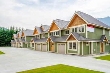 Modern Apartment Buildings in Vancouver, British Columbia, Canada.