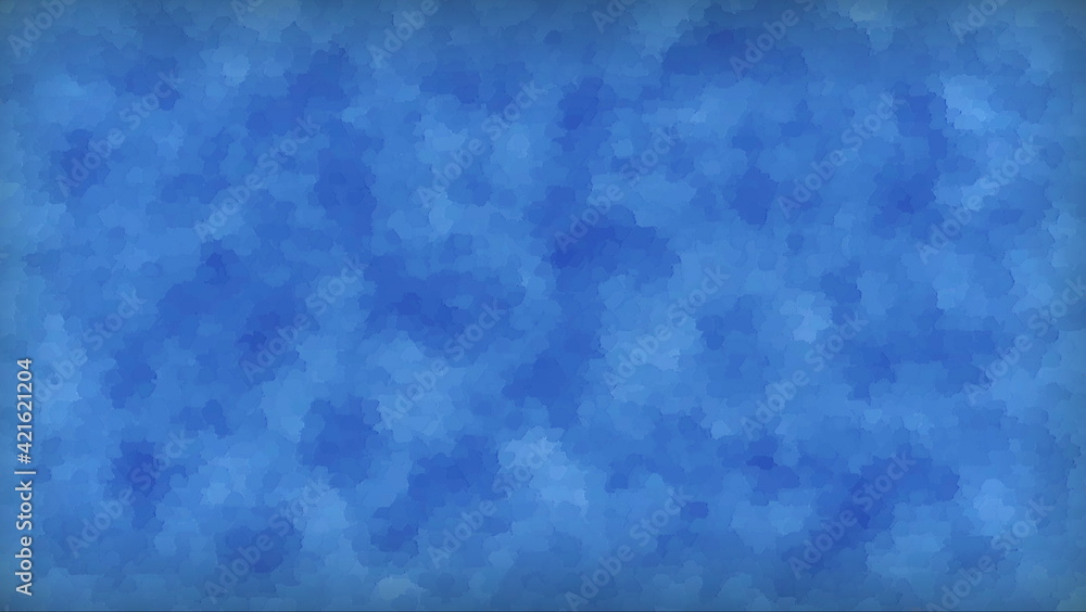 Poster blue background with stained space. abstract backdrop with stains. ornate light gray pattern. modern
