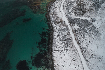 Lofoten Norway Beach Drone Photo