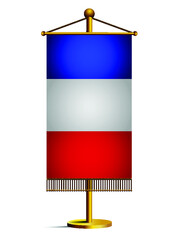 Flag Of France isolated on white