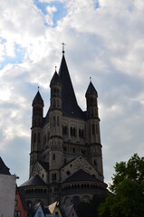 Obraz premium view of Cologne, old and modern architecture