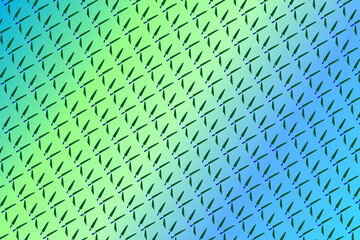 Digital grass pattern on a blue green gradient - Digital pattern background