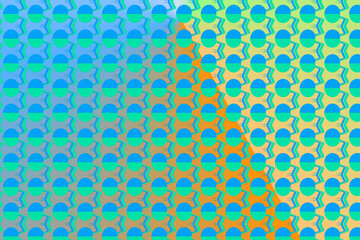 Digital abstraction in blue and green with lines and circles - Digital pattern background