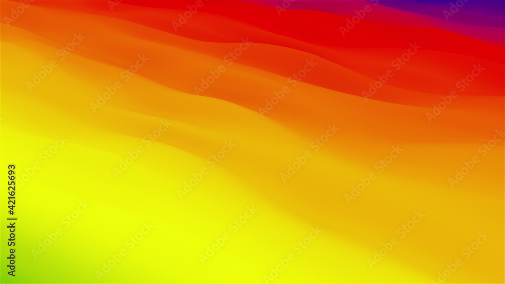 Poster liquid gradients computer generated. 3d rendering multicolor wavy backdrop