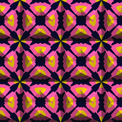  Geometric vector pattern with triangular elements. Seamless abstract ornament for wallpapers and backgrounds. 