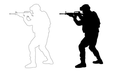silhouette of a soldier