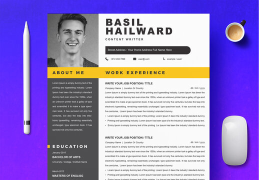 Vector Minimalist Creative Resume