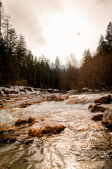 river in the mountains