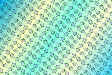 Full bloom flowers on a blue gradient - Digital pattern background