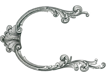 U.S. dollar border with empty middle area