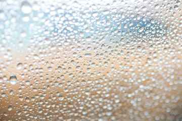 Water on window.