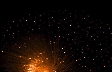 Fiber optics background, bunch of the optical fibres