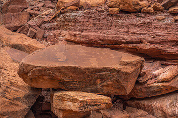 Stone background landscape at Twyfelfontein, Namibia