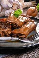 Braised pork ribs.