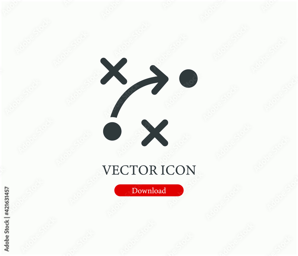 Poster strategy vector icon. editable stroke. linear style sign for use on web design and mobile apps, logo