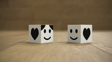 loving couples made of box