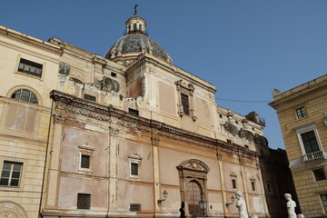 Fototapeta na wymiar Church of Saint Catherine of Alexandria in Palermo, Sicily Italy