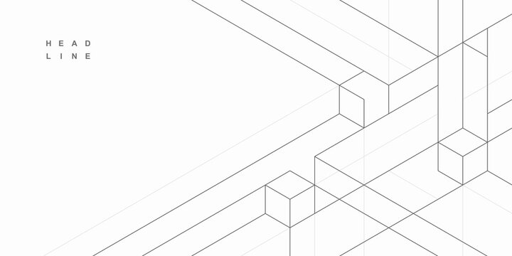 Abstract geometric technological background. Vector creative design.