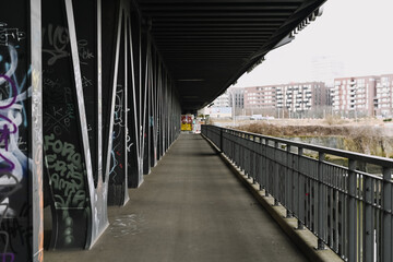 Oberhafenbrücke bridge in Hamburg Germany