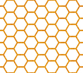 Seamless Honeycomb Pattern. Hexagon vector texture background