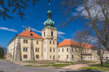 Fototapeta na wymiar Czech castle Doksy near Ceska Lipa city.