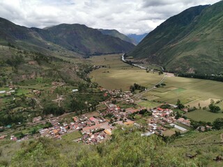Fototapeta na wymiar Wonderful life in the Sacred Valley of the Incas in Perú. Come to visit this view