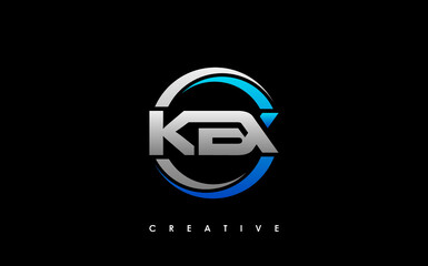 KBX Letter Initial Logo Design Template Vector Illustration