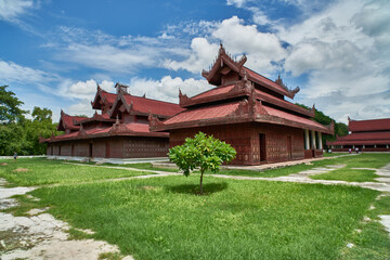 Fototapeta na wymiar Royal Palace at Mandalay, Myanmar (Burma)