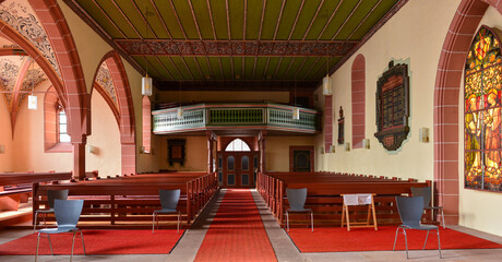 Innenansicht Röttler Kirche in Rötteln - Stadt Lörrach