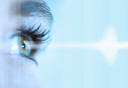 Close-up of young woman's eye