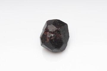 Natural stone garnet on white background