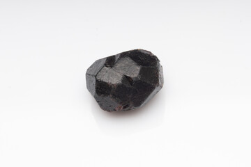 Natural stone garnet on white background