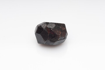 Natural stone garnet on white background