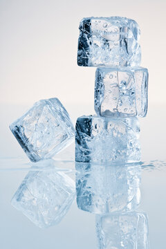 Cubes of melting ice