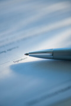 Pen and signature line