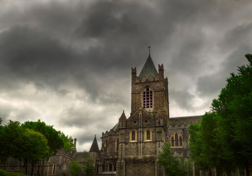 Stormy sky over Christ Church Cathedral