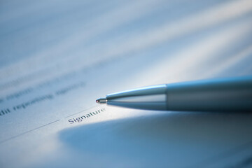 Pen and signature line
