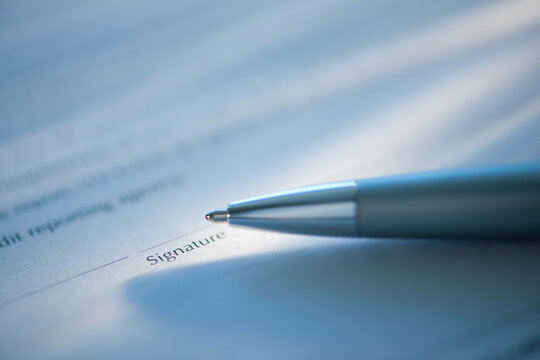 Pen and signature line