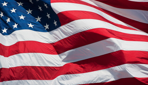 USA, South Dakota, Close-up of American flag