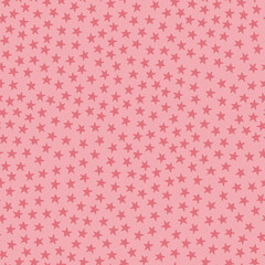 Pink Tossed Stars Seamless Vector Pattern Background